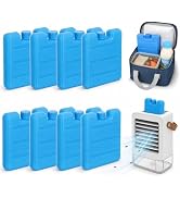 DOITOOL 8 Pcs Reusable ice Packs for Coolers, 100ml Small Freezer Packs for Lunch Box, No Water N...