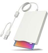 Floppy Disk Reader, 3.5 inch External Floppy Disk Drive with USB Type-C, Portable FDD Floppy Disk...