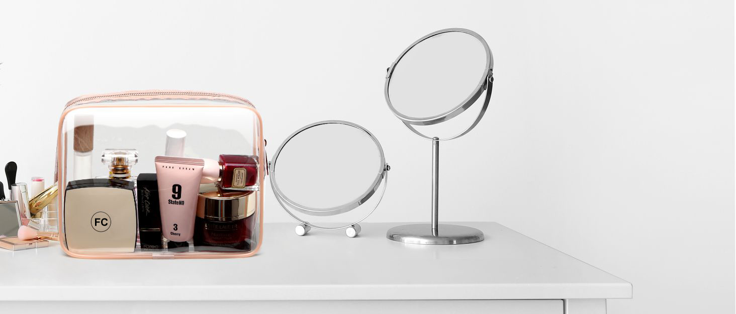 clear toiletry bags