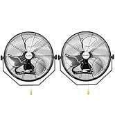 20 in. Industrial Wall Mount Fan, 4600 CFM 3-Speeds High Velocity Fan with Sealed Motor, Heavy Du...