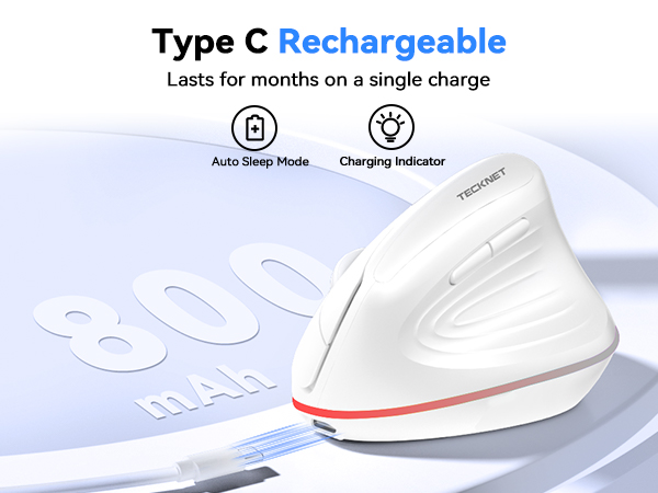 rechargeable ergonomic mouse