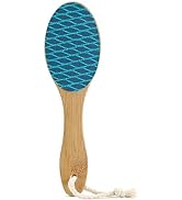 FVION Bamboo Foot File Callus Remover - Portable Foot Scrubber Pedicure Feet Sander File, Double-...