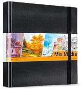 Ohuhu Mixed Media Pad - 8.3" x 8.3" Square Mix Media Sketchbook, 120 lb/200 gsm Heavyweight Paper...