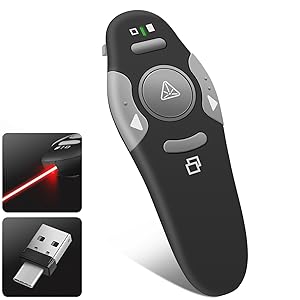  2-in-1 Type C Presentation Clicker K100