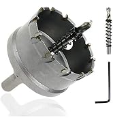 Rannb Hole Saw 2.5"/63mm Cutting Dia Carbide Hole Cutter for Stainless Steel Sheet and Metal