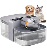 Invengo Wireless Cat Water Fountain, 3.5L/118oz Pet Fountain Cat &amp; Dog, 304 Stainless Steel Bowl,...