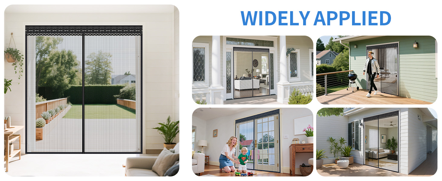 mesh door screen for 72x80 inch sliding doors