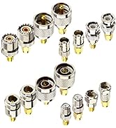 YOTENKO RF Coaxial FPV Connector Kit SMA to BNC UHF F N Type Connectors Kit, BNC to SMA UHF to SM...
