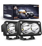 Nilight 2PCS 3Inch Motorcycle Led Pods 1300LM Built-in EMC Driving Light Super Spotlight Offroad ...