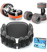 Sportneer 6-Piece Pool Exercise Set - Water Fitness Equipment with Swim Belt, Ankle Weights for A...