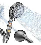 PWERAN Filtered Shower Head with Handheld, High Pressure 8 Spray Showerhead with Filters &amp; Upgrad...