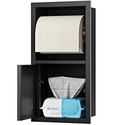 Bernkot Toilet Paper Holder, Hidden Tampon Storage Holder, in Wall Toilet Roll Holder, Recessed T...