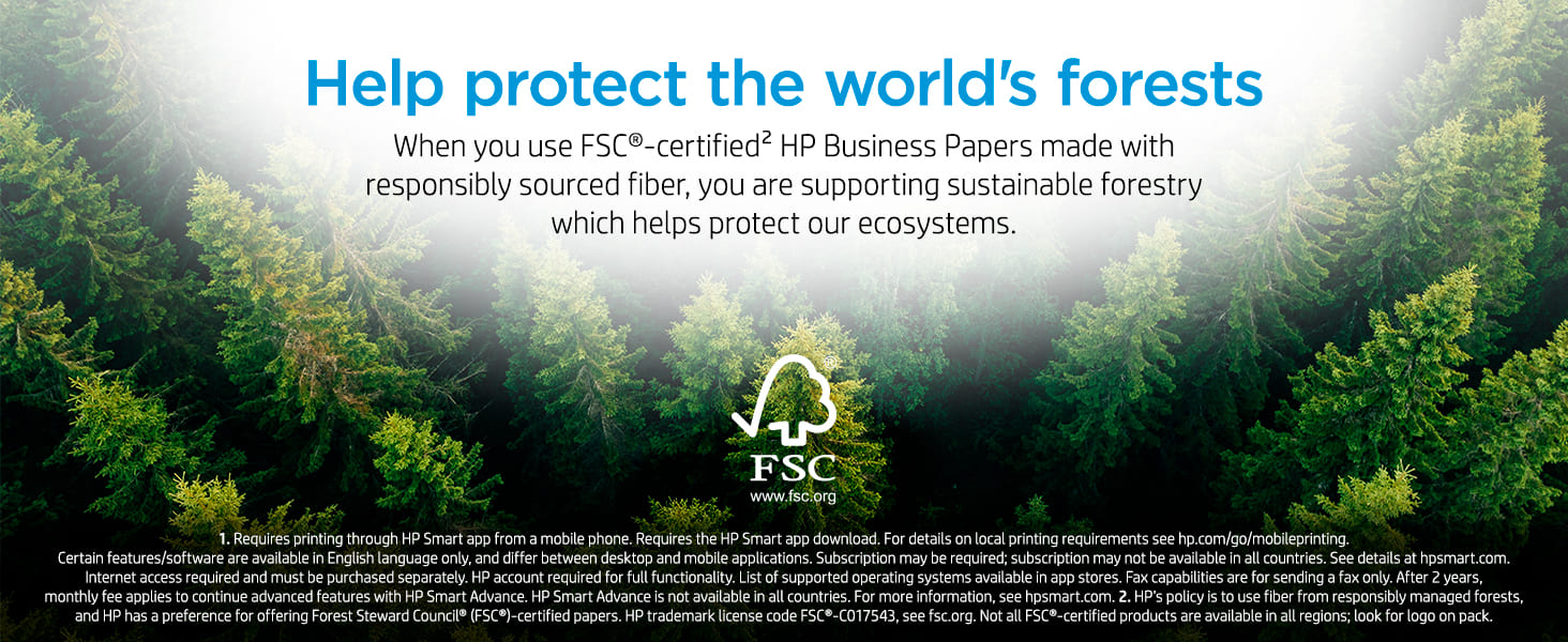 fsc certified hp business papers sustainable printing protect ecosystem