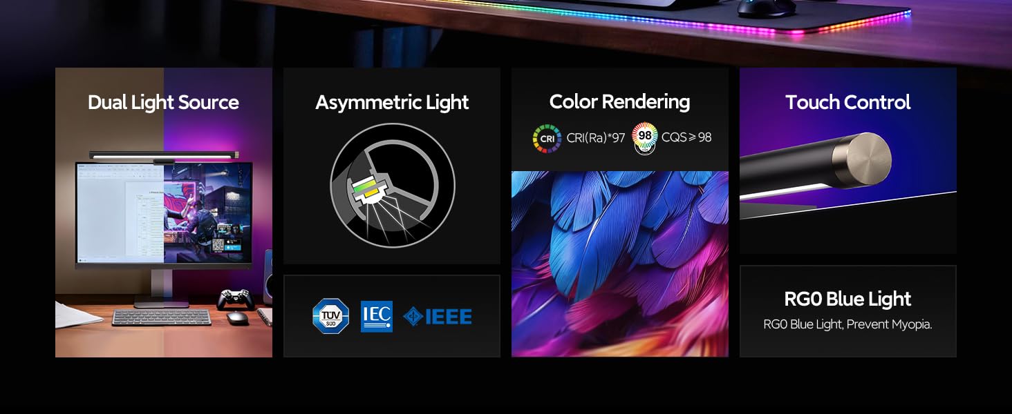 M2P Monitor light bar for gaming and working