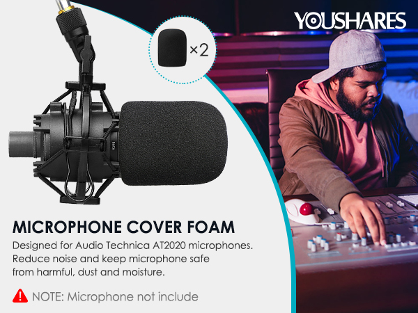 Mircophone Windscreen is specially designed to fit Audio-Technica AT2020,AT2020USB, AT2020USB+ 