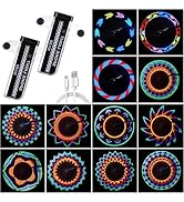 Zacro Bike Wheel Lights, 2 Pack LED Bike Spoke Lights, Safety 32 Bright Patterns Bike Tire Lights...