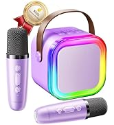 Kinglucky Mini Karaoke Machine for Kids, 2025 TOP Birthday Gifts Ideas for 3-12 Year Old Girls, C...