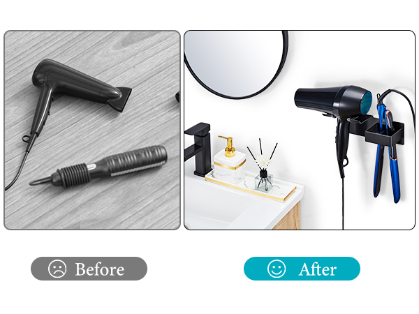 hair dryer and straightener holder