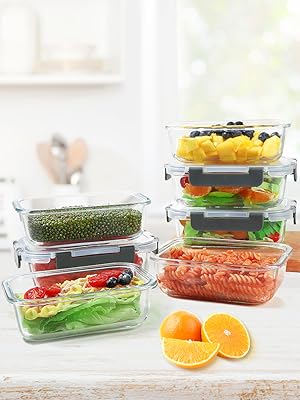 glass storage containers with lids