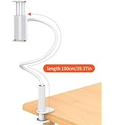 YTDSUP Gooseneck Tablet Stand Holder for Bed, Flexible Long Arm Clamp Clip Stand for Desk Table K...
