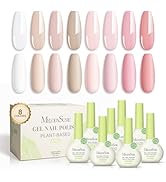 MelodySusie Fleurwee Plant Based Gel Nail Polish Set,Pink and Nude Versatile Colors,Hema Free,Soa...