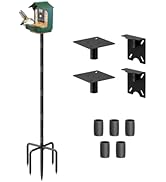 Sungaryard 90inch Upgrade Bird House Pole for Outdoor Bird Feeder Bath, Heavy Duty Adjustable Bir...
