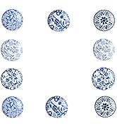 SPN-FOR1 Set of 10 Ceramic Knobs Decorative Glass Knobs for Home Kitchen Cabinet Hardware Cup...