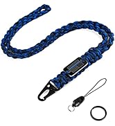 MDSXO Thin Blue Line Paracord Keychain Neck Lanyard for Keys with Cool USA Flag Men Women, Long H...