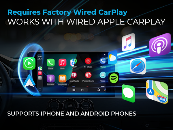 Requires Factory wired Carplay