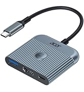 acer USB C to HDMI Adapter, 4K@60Hz HDMI to Type C Adapter with 100W PD, USB A 3.0 Port, 3 in 1 U...