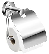 Toilet Paper Holder with Cover Tissue Roll Storage Rack Storage Dust-Proof for Kitchen &amp; Bathroom...