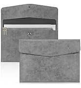 Toplive Document File Folder, Waterproof Thin PU Leather A4 Envelope Folder File Document Organiz...