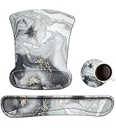 ToLuLu Keyboard Mouse Pad Wrist Rest Set, Gel Ergonomic Mouse Pads Wrist Support for Computer Lap...