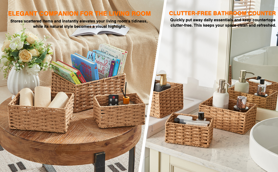 wicker storage baskets