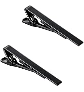2Pcs Black Tie Clip for Wedding Anniversary Business Meeting Best Gifts,Tie Clips,Jewelry