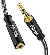 SOLMIMI Headphone Extension Cable 4 Pole 3.5mm TRRS Male to Female Lossless Stereo Audio Cable Ex...