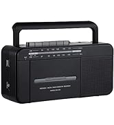 SEMIER Boombox MP3 Conversion Cassette Tape Player Recorder AM FM Radio, Cassette to MP3 Digital ...