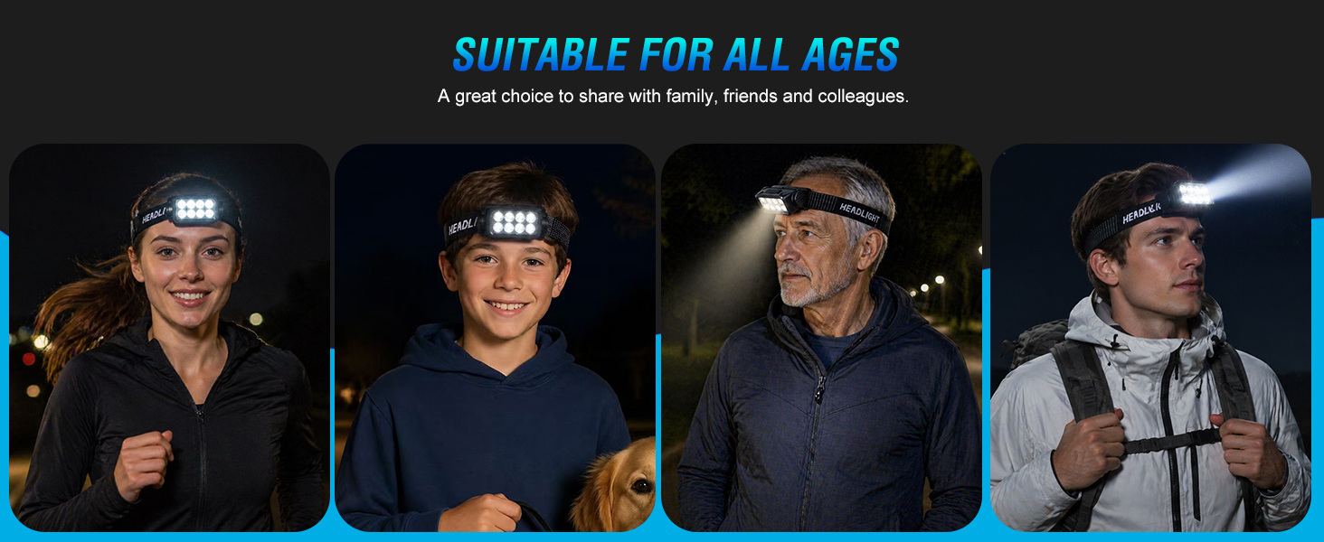 Mavtrail headlamp meets all family nighttime needs, perfect for adults and kids alike.