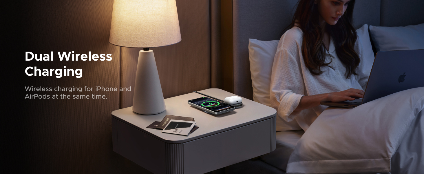 25w 2 in 1 foldable wireless charger