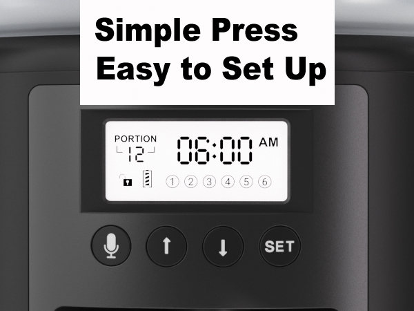 single automatic pet feeder black