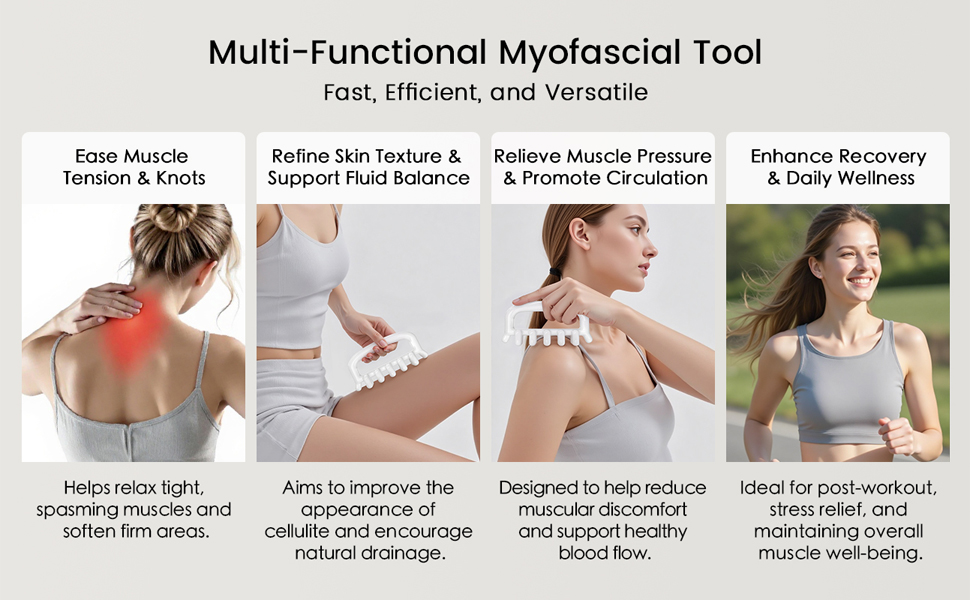 Multi-Functional Myofascial Tool.Fast, Efficient, and Versatile