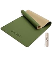 YOTTOY Yoga Mat,Non-Slip Hot Yoga Mat with Anti-Tear Design and Friendly Natural Rubber Mat with ...