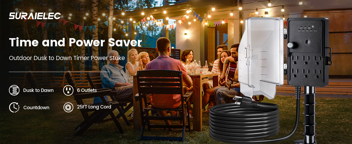 outdoor timers for electrical outlets waterproof