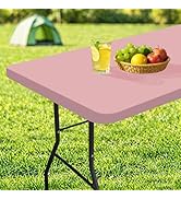 homing Rectangle Table Cloth Cover, Waterproof Polyester Elastic Fitted Tablecloth, Fits for 6 Fo...