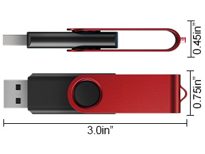 Flash Drive Pack of 10 Thumb Drives Bulk Kepmem Metal USB Memory Sticks Swivel USB Drive Pen Drives