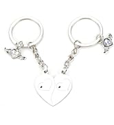 SHTALHST Matching Keychain Cute Heart Keychains for Him Couples Gift for Christmas Valentine's Da...