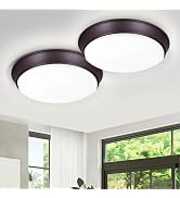 2PACK LED Flush Mount Ceiling Light Fixtures Oil Rubbed Bronze, 13Inch 36W Dimmable &amp; 2700K-6500K...