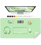 Large Desk Mat 35.4" x 17", PU Leather Desk Pad Protector, Non-Slip Large Mouse Pad for Desk, Wat...