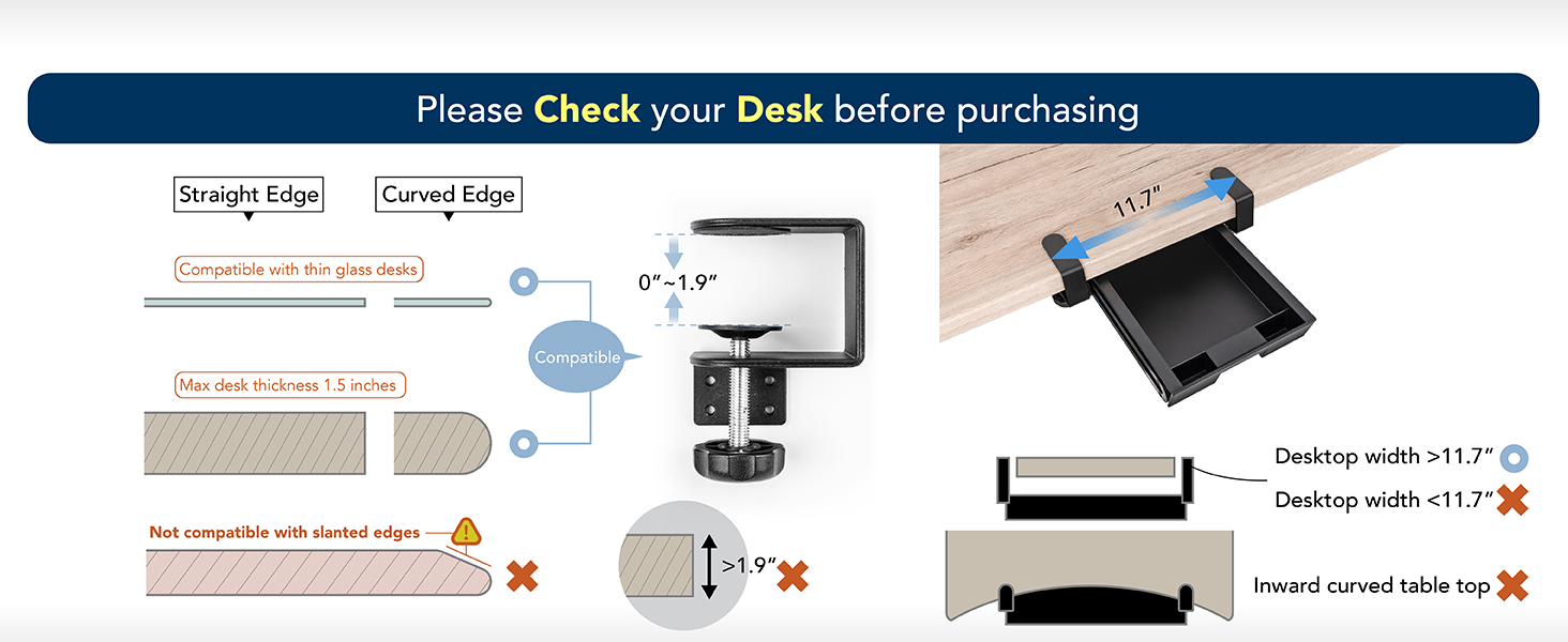 checking space under the table