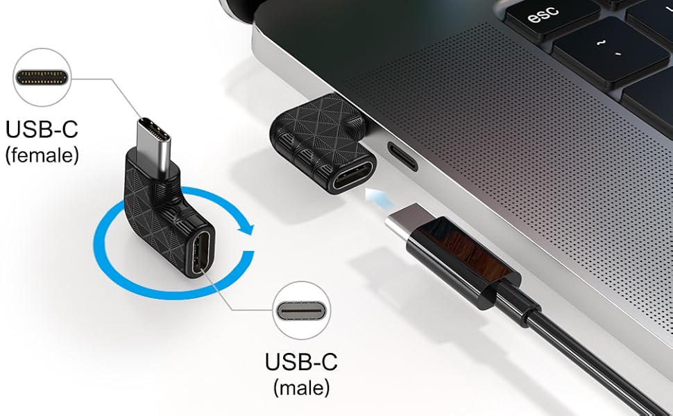 USB C Right Angle Adapter